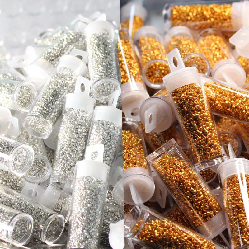 Japanese Miyuki Delica Beads  Metallic Colours 2MM Glass Loose Bead  For DIY Jewelry Handmade  Craft   Making