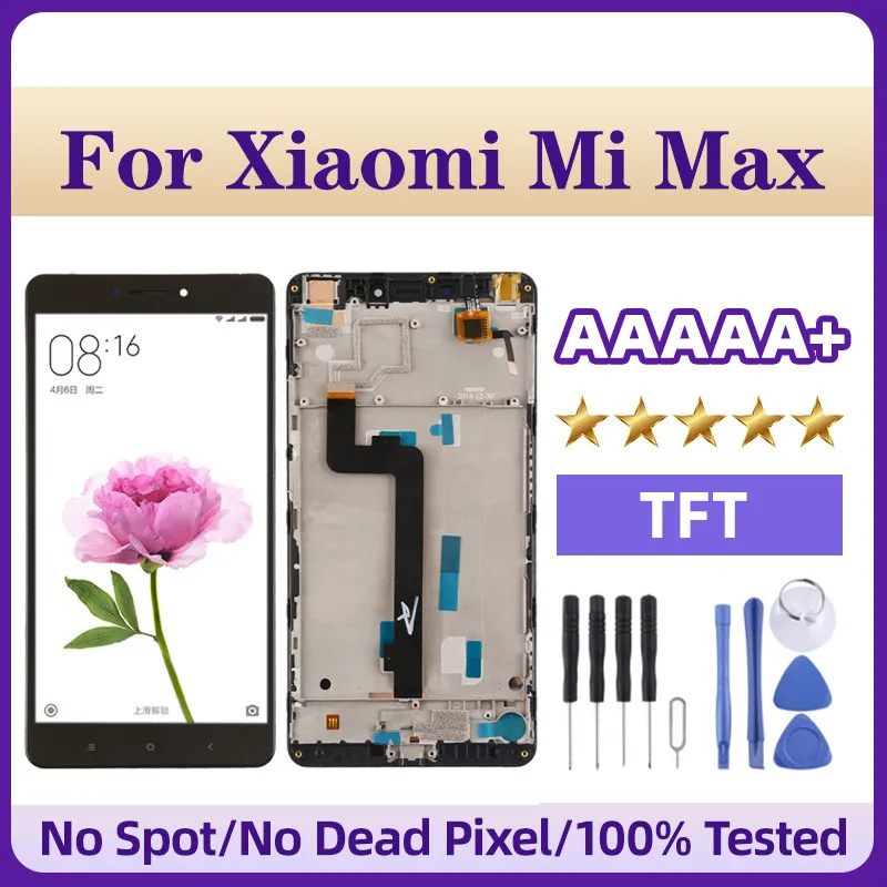 

TFT LCD Screen Digitizer Full Assembly with Frame for Xiaomi Mi Max LCD Screen Replacement