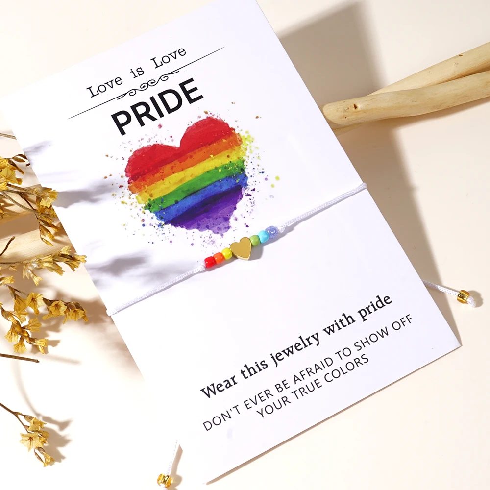 Go2boho железный браслет с желтым камнем Радужное сердце 2024 новый для женщин любовь