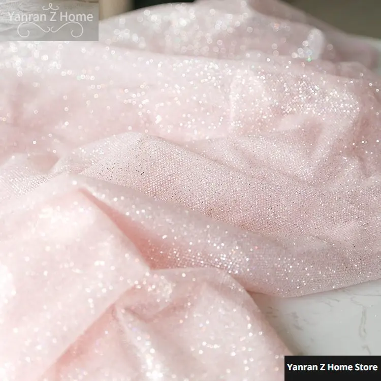 

Super Dense Seersucker Glitter Screen Gauze Drilling Spray Gold Silver Screen Gauze Gilding Wedding Dress Fabric Clothing Fabric