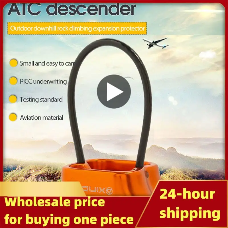 

Professional Rappel ATC Belay Device Aluminum 25KN Descender Outdoor Camping & Hiking Climbing Equipment