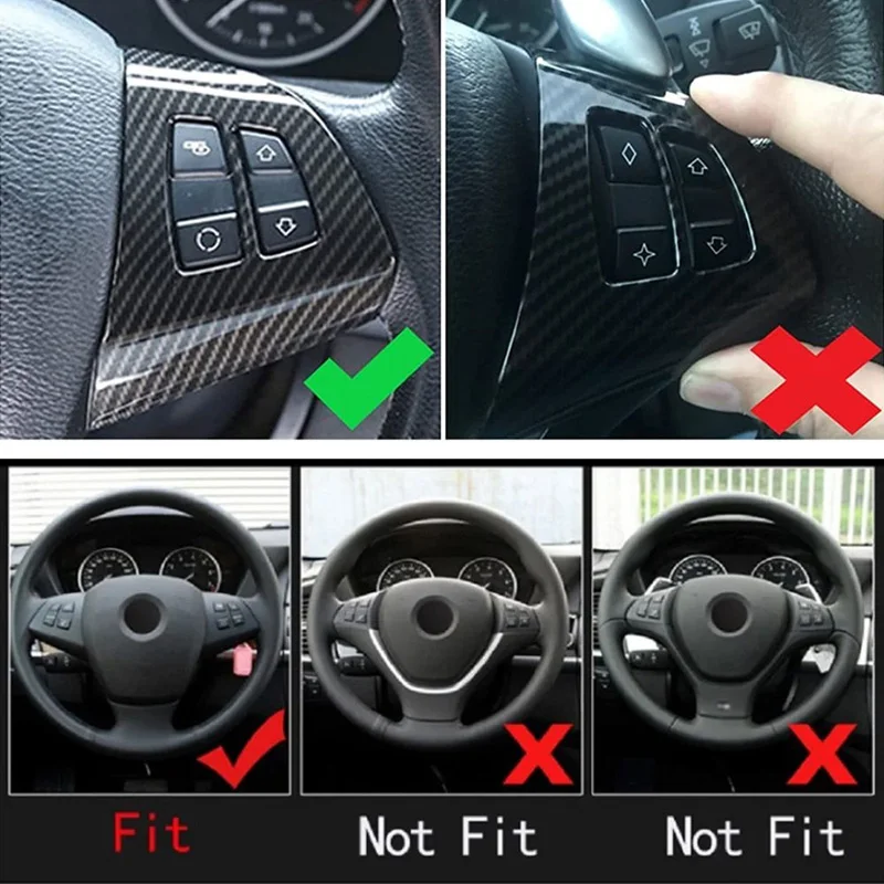 2 шт./комплект накладки на руль автомобиля для BMW X5 E70 X6 E71 2008 2009 2010 2011 2012 2013