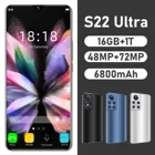 Смартфон глобальная версия S22 Ultra, 6,93 дюйма, 16 ГБ ОЗУ + 1 ТБ ПЗУ, 100% оригинальный, Android OS 12, 6800 мА  ч, GPS