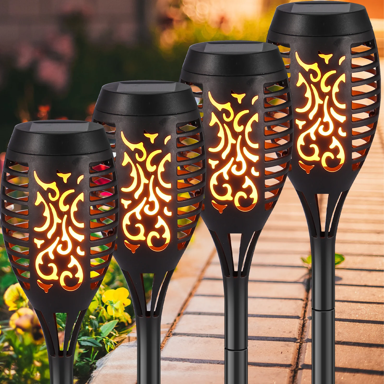 

4 шт., водонепроницаемый фонарь на солнечной батарее, IP65