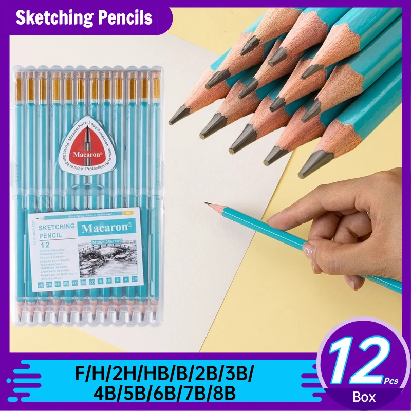12 шт./коробка Графитовые Карандаши для рисования