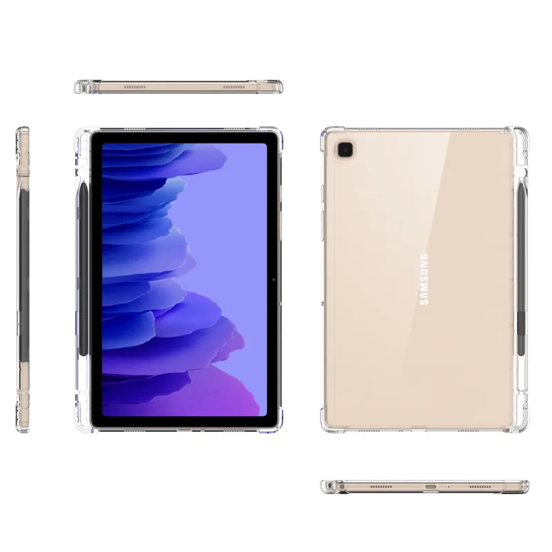 Фото Силиконовый чехол из ТПУ для Samsung Galaxy Tab S7FE A7 Lite S6 A8, противоударный чехол с подставкой для планшета T730 T735 S7 + T970 T975, 2022 №4