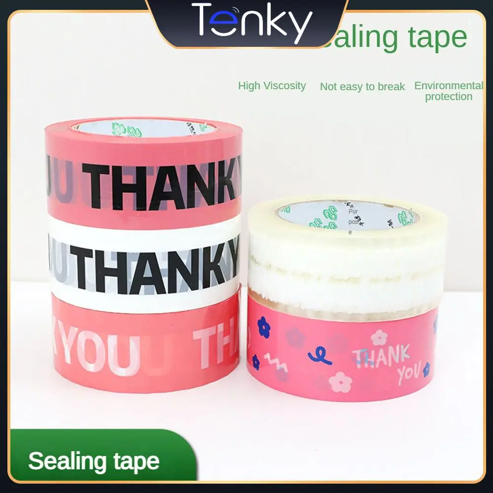 

Strong Bundling Fixed Seal Tape Express Box Pasting Gift Packing Tape Large Roll High Temperature Packing Express Tape Pink 100m