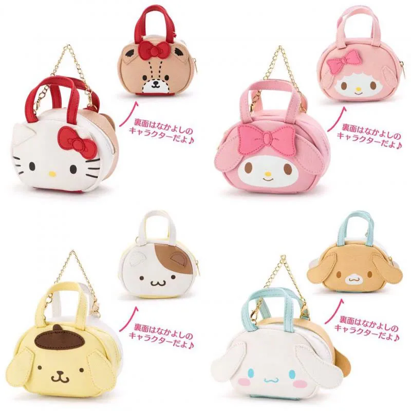 

Sanrio Hellokitty Mymelody Cinnamoroll Pompom Purin Badbadtz-Maru Kawaii New Coin Purse Cute Girl Cartoon Mini Handbag