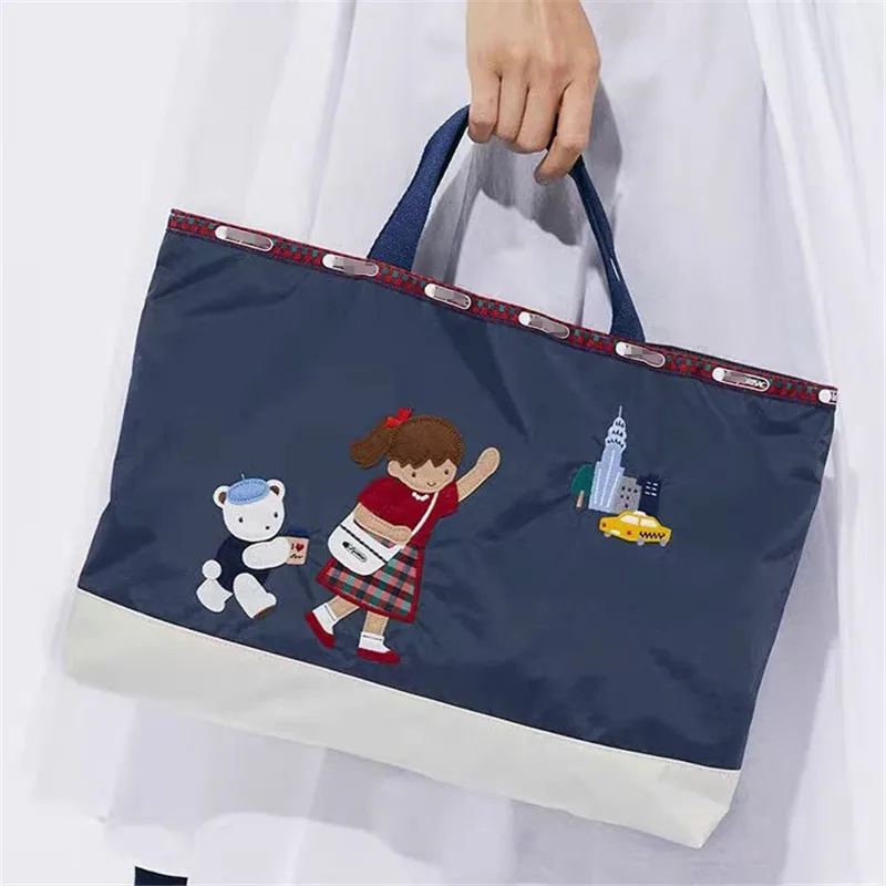 

lesportsac Cartoon Bear Bag Familiar Handheld Shoulder Bag Statue of Liberty Style Bags French Fashion Bag Birthday Gift