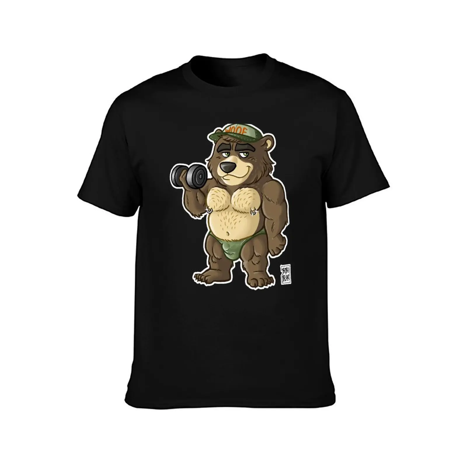Фото Футболка THICC BEAR - BEARZOO SERIES, спортивная быстросохнущая футболка для мужчин №2