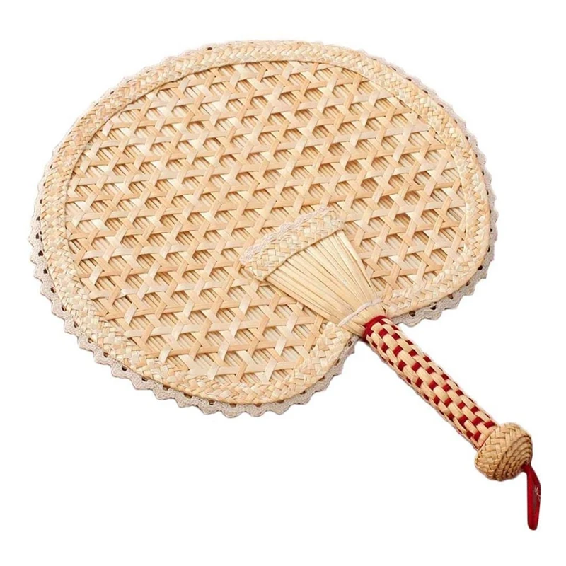 

Natural Raffia Hand Fans Pure Hand-Woven Wheat Straw Hand Fans, Hand Rocker Fan, Handmade Raffia Fans, Wedding Fans