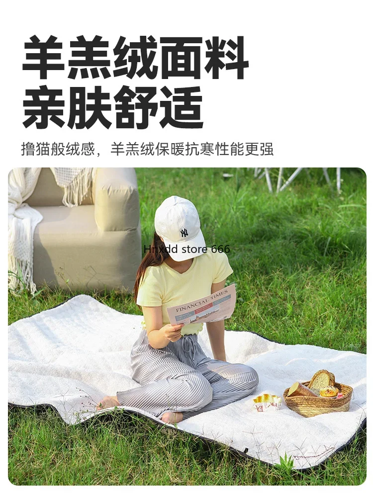 Флисовое одеяло из ягненка для кемпинга утолщенный флисовый зимний теплый