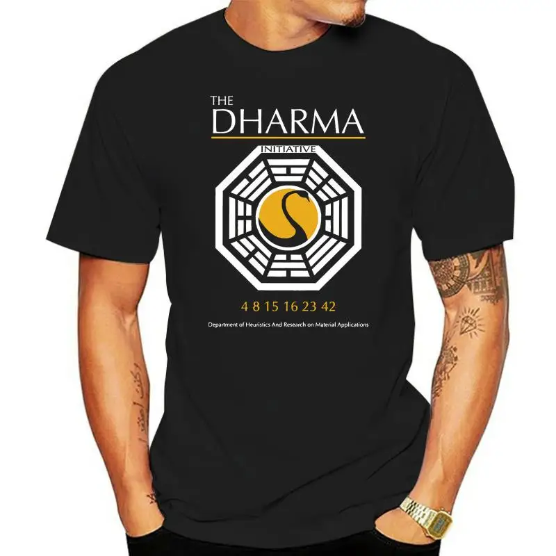 

cotton O-neck printing fashion T shirt Lost T Shirt The Dharma Initiative