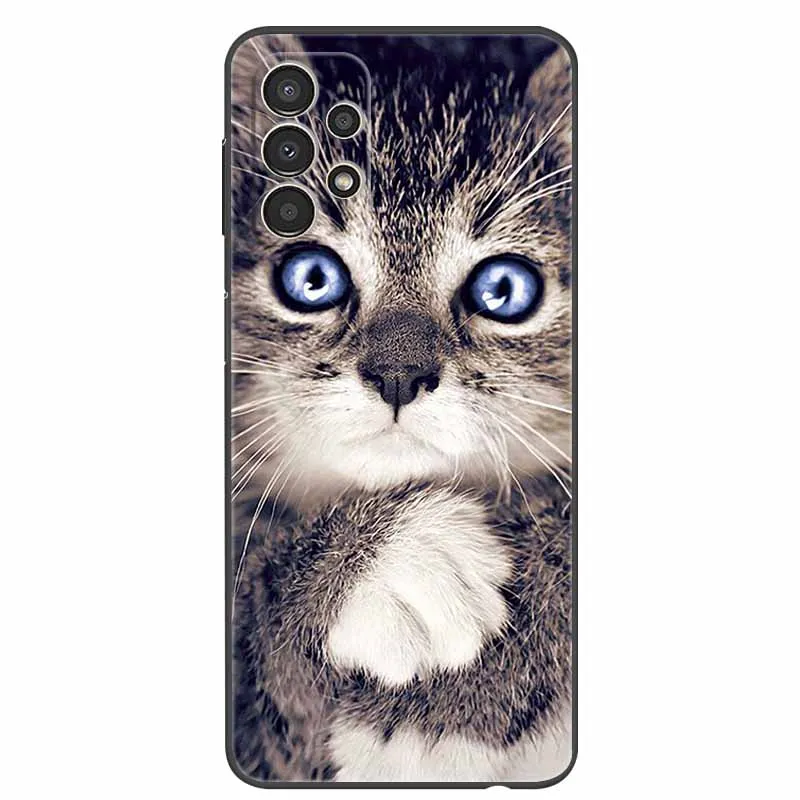 Для Samsung A13 A137F Чехол Мягкий силиконовый чехол для телефона Cute Cats из ТПУ Galaxy 4G Cover Capa