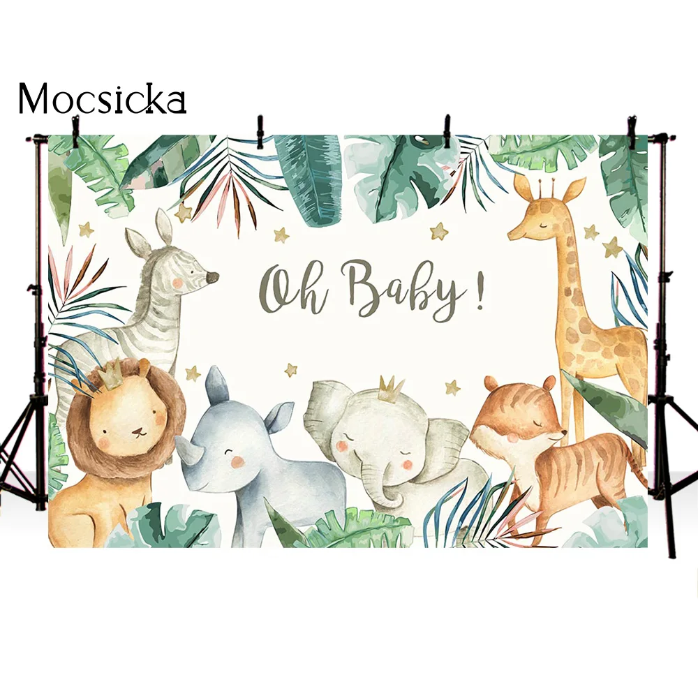 Фон для фотосъемки новорожденных с изображением леса дня рождения украшения