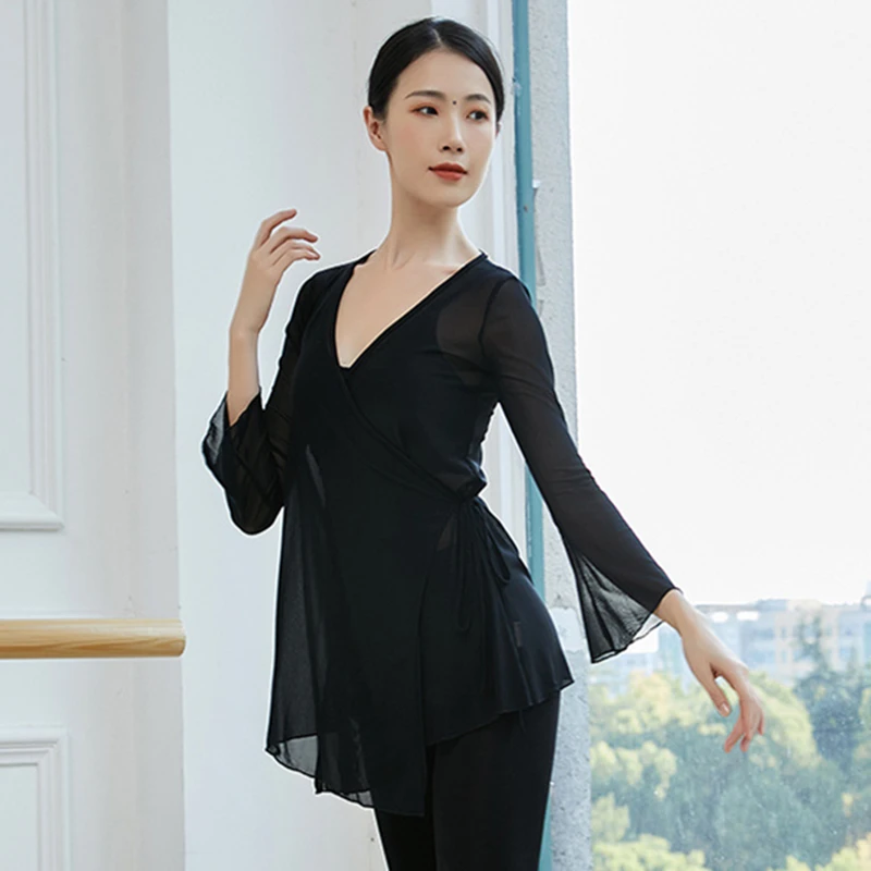 Женский Классический танцевальный костюм дизайнерский кардиган рубашка с