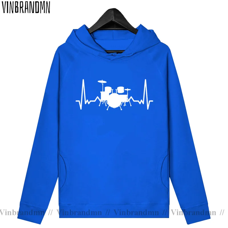 Фото Мужские пуловеры с капюшоном Drums Heartbeat, уличная одежда в стиле хип-хоп, мужские толстовки с капюшоном для любителей рок-музыки, подарки для участников группы, барабанщиков №2
