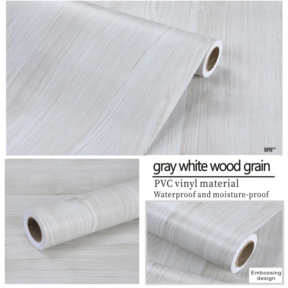 80cm Width Wood Grain PVC Wallpaper for Door Wardrobe Cupboard Table Furniture Waterproof Self Adhesive Stickers Home Decor Film images - 6