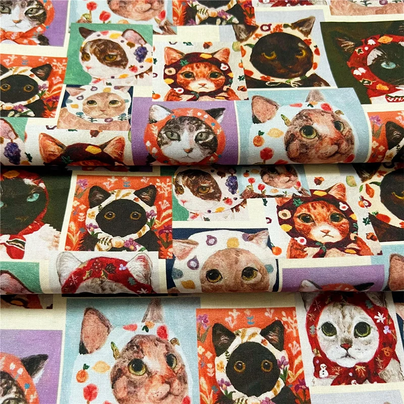 Головной платок Good Love с рисунком кошки полностью цифровая печать 100%