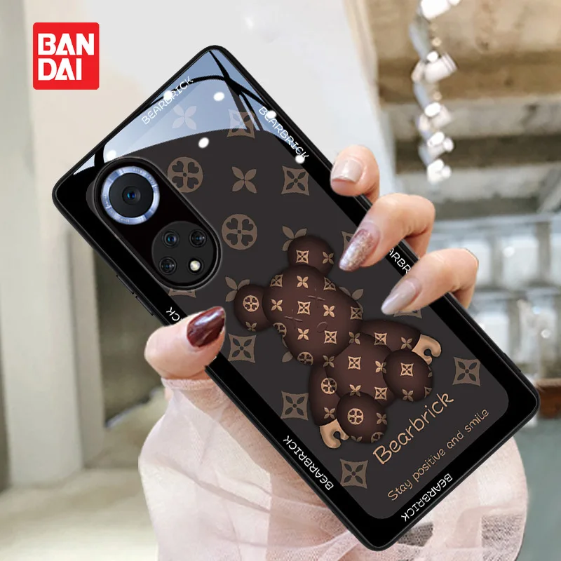 

Bandai Disney Stereo Bear for Huawei nova9 8 7 kawaii phone case mate20 30 40pro p40 30 20 50pro fashion glass phone case