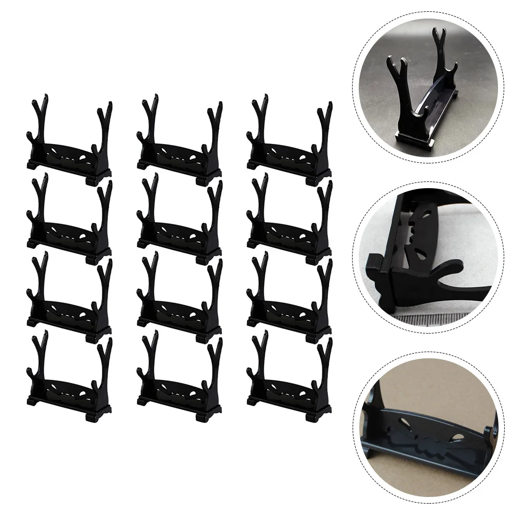 

12 Pcs Display Stand Katana Rack Desktop Swords Organizer Plastic Clothes Hangers Household Toy Game of thrones
