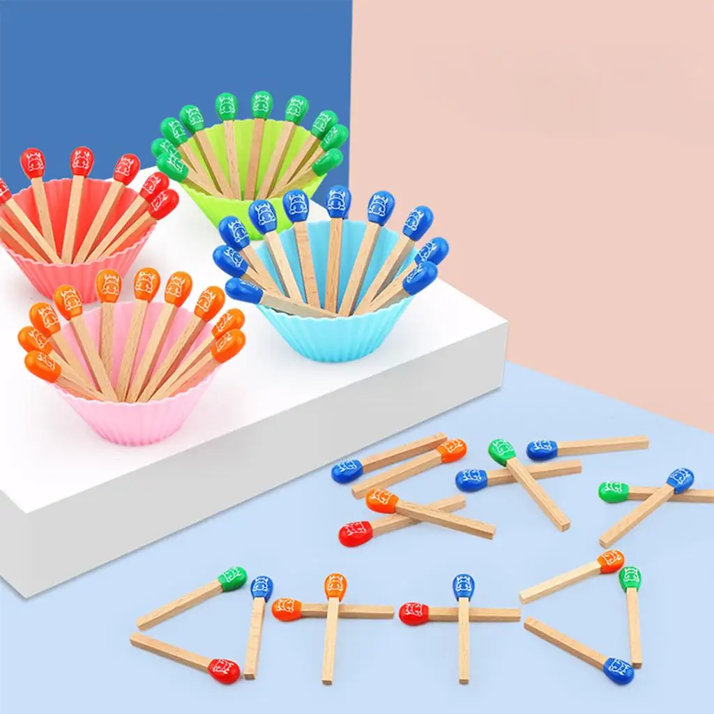 

Children Kids Math Toys Wooden Matchstick Toys Logic Thinking