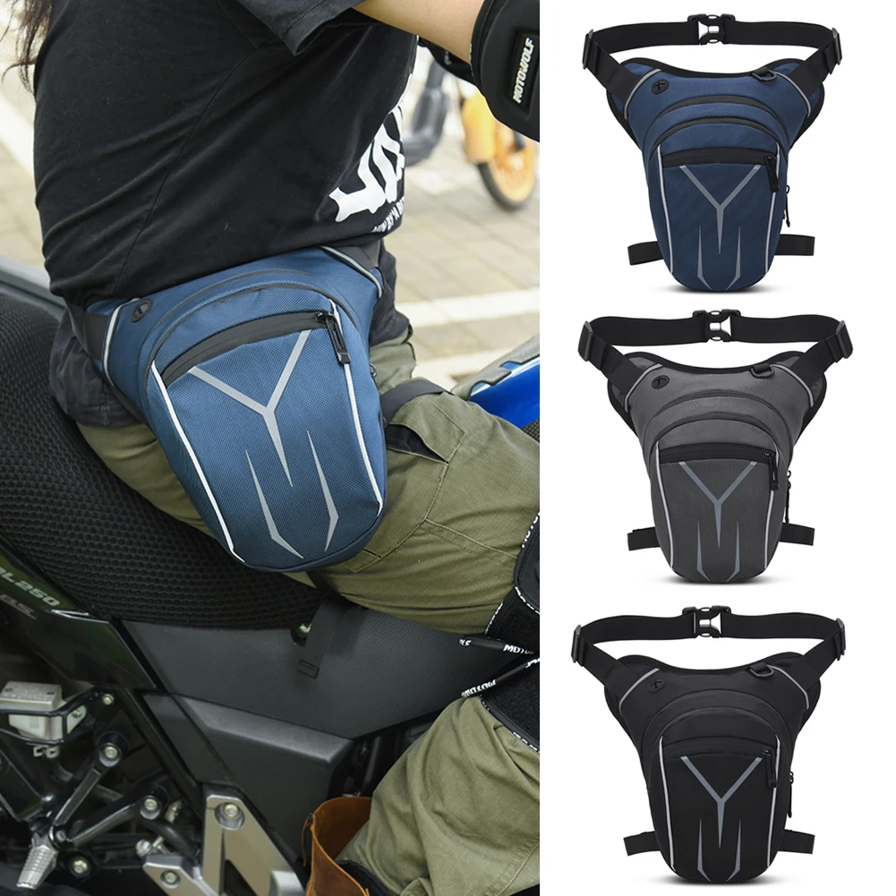 

Motorcycle Drop Waist Leg Bag Thigh Belt Hip Bum Waterproof Motorbike Tactical Travel Adjustable Men's Purse Fanny Pack Bags