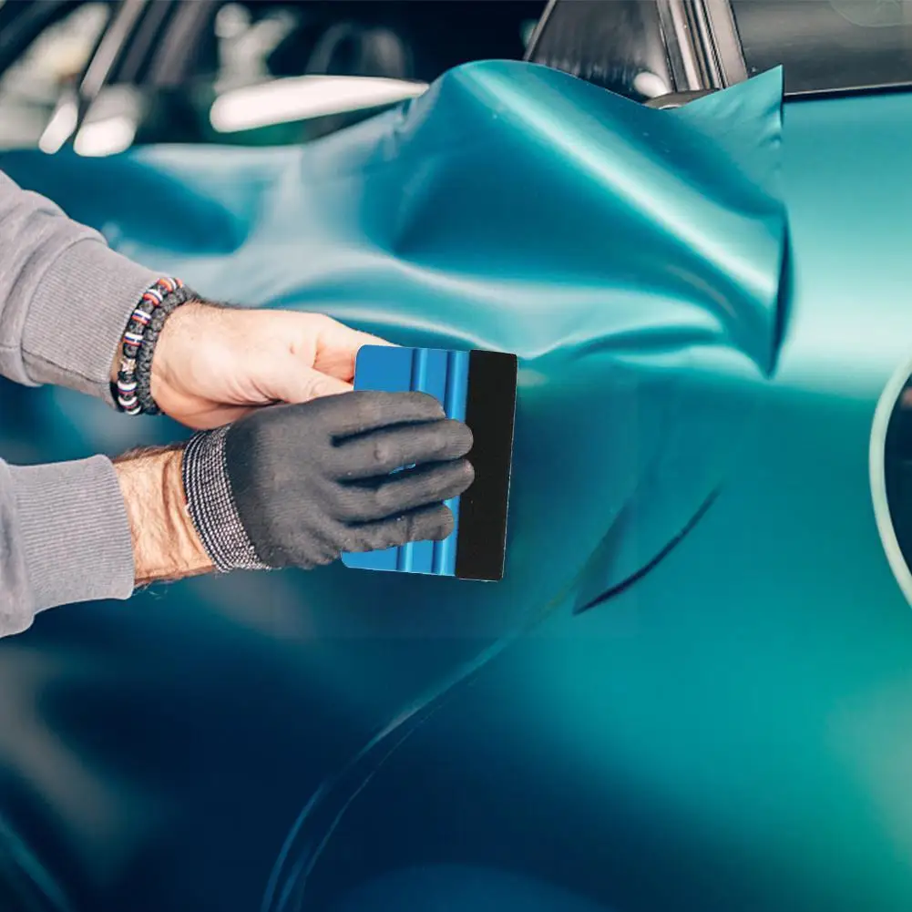 

Car Film Tool Scraper Square Scraper With Flannel Scraper Scraper Film Auto Explosion Film Color Change Body Proof 1PC X6E1