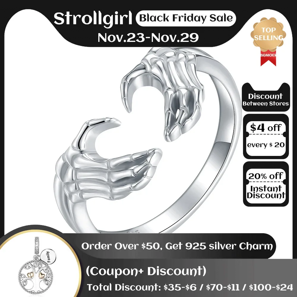 

925-Sterling-Silver Heart Love Adjustable Irish Claddagh Rings Friendship Promise Fine Jewelry Gifts for Women Friends Teen Girl