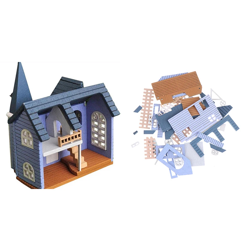 

DIY Mini Wooden Dolls Miniature House Handicraft Building Assemble Toys