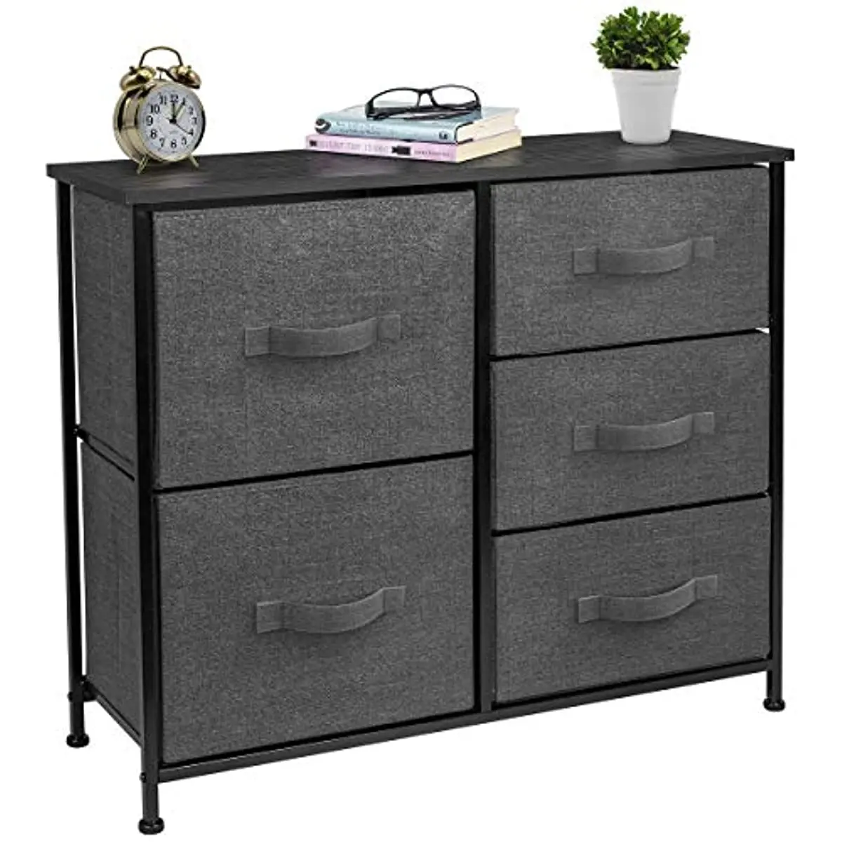 Sorbus Dresser with 5 Drawers - Furniture Storage Tower Unit for Bedroom, Hallway, Closet, Office Organization