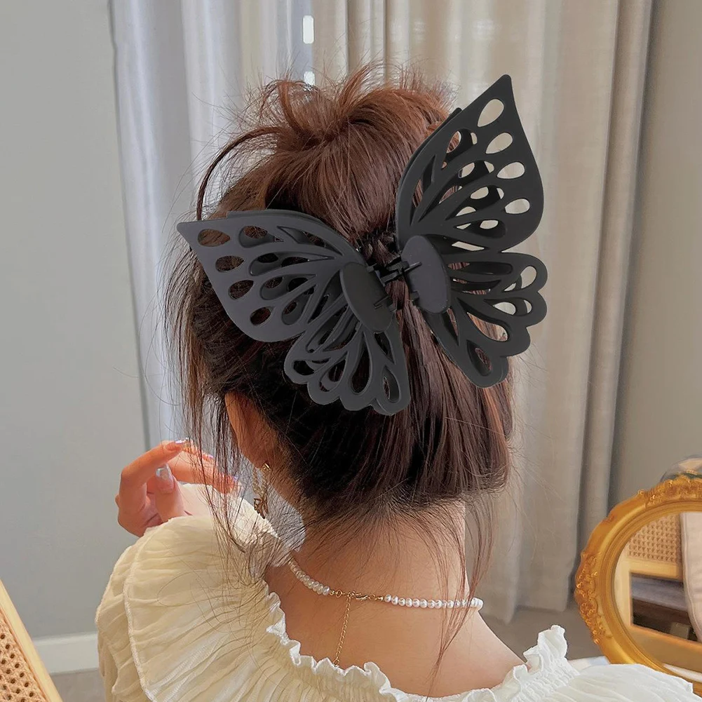 

Oversize Frosted Candy Color Butterfly Crab Hair Claws For Women Girls Elegant Hair Accessories Clamp Hairpins Barrette Headwear