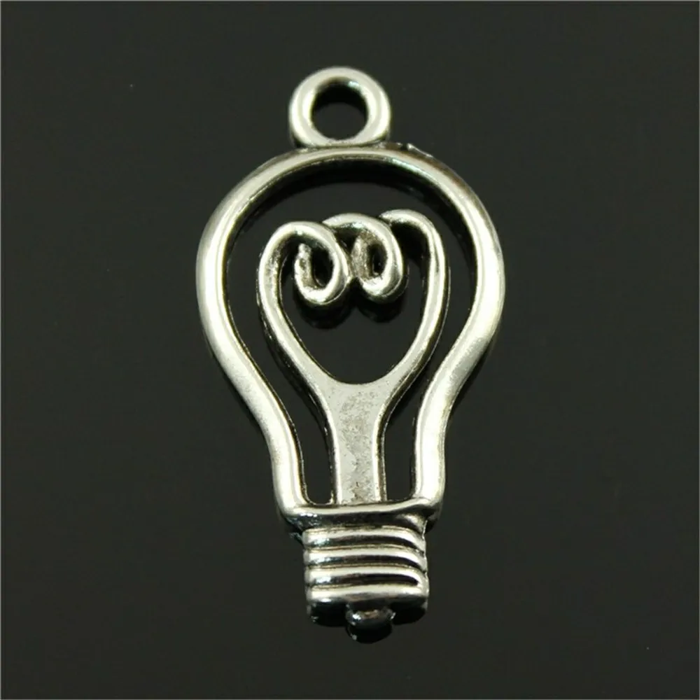 10 шт., подвески в виде лампочки для изготовления ювелирных изделий, 46x24 мм