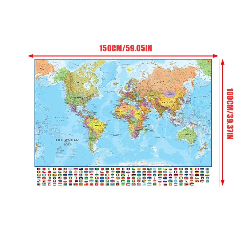 

Декоративная карта мира, английский язык