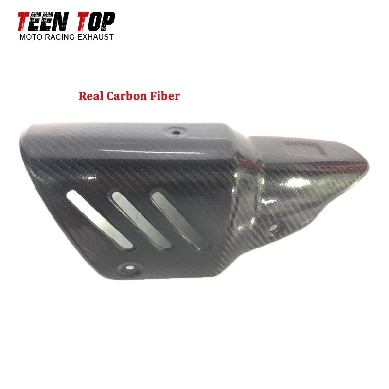 

Теплозащитный экран выхлопной системы мотоцикла для Yamaha MT03 R3 R6, противоожоговая крышка для мотокросса, противотепловая крышка из настоящего углеродного волокна