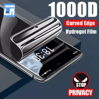 full curved edge anti spy hydrogel film for huawei p50 p40 p30 pro nova 8 privacy screen protector for honor 50 30 pro soft film