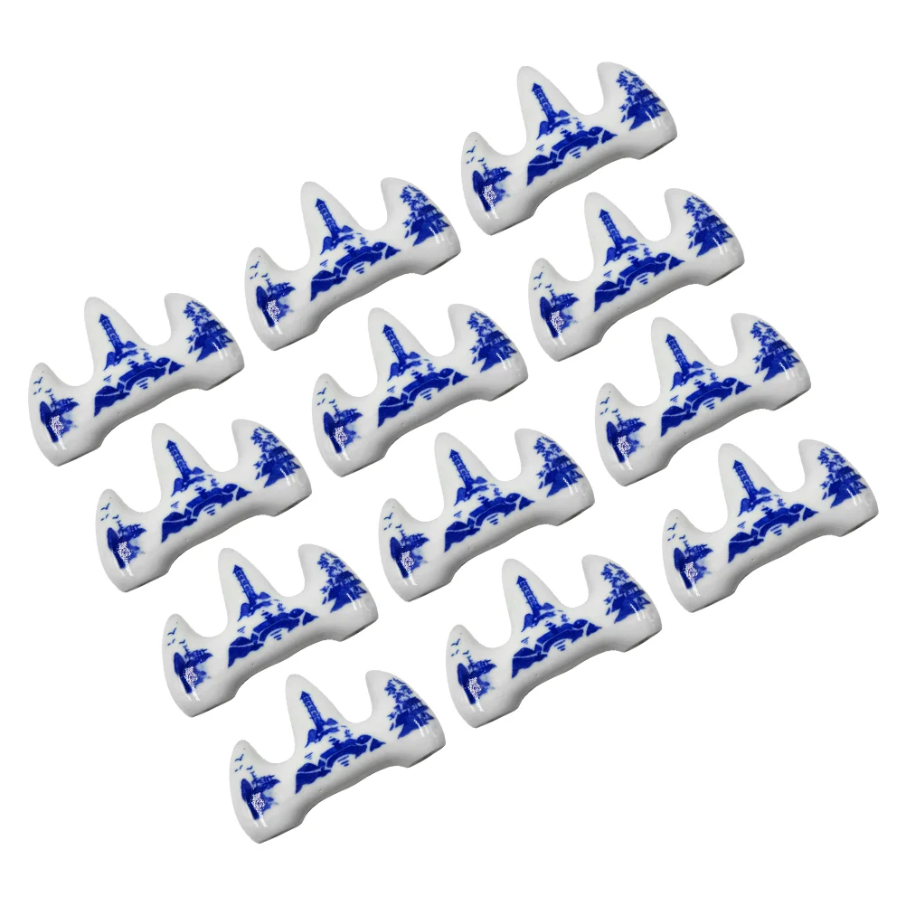 

12pcs Holder Chinese Calligraphy Pen Holder Calligraphy Pen Rack Ceramic Chinese Brush Rack for Hotel Shop