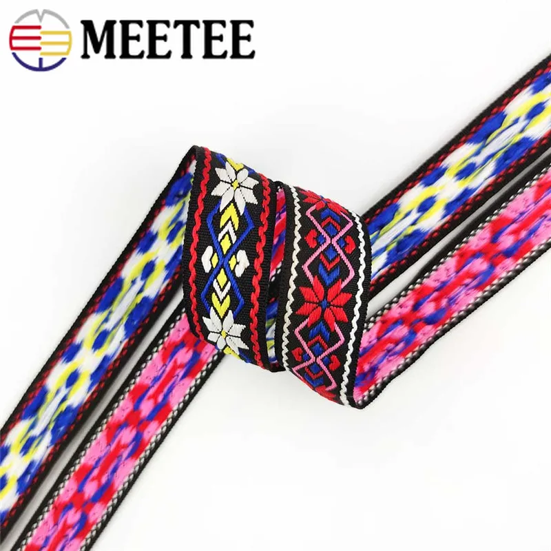 20Meter Meetee 25mm Ethnic Jacquard Ribbon Embroideried Lace Trimm Webbing DIY Craft Clothing Bags Decoration Sewing Accessories | Дом и сад