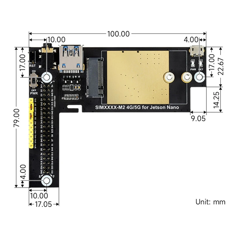 Плата расширения для Jetson Nano 5G/4G/3G