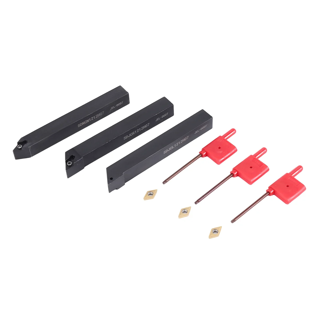 3 шт. Индексируемые держатели для токарных инструментов 1/2 дюйма SDNCN1212H07 + SDJCL1212H07