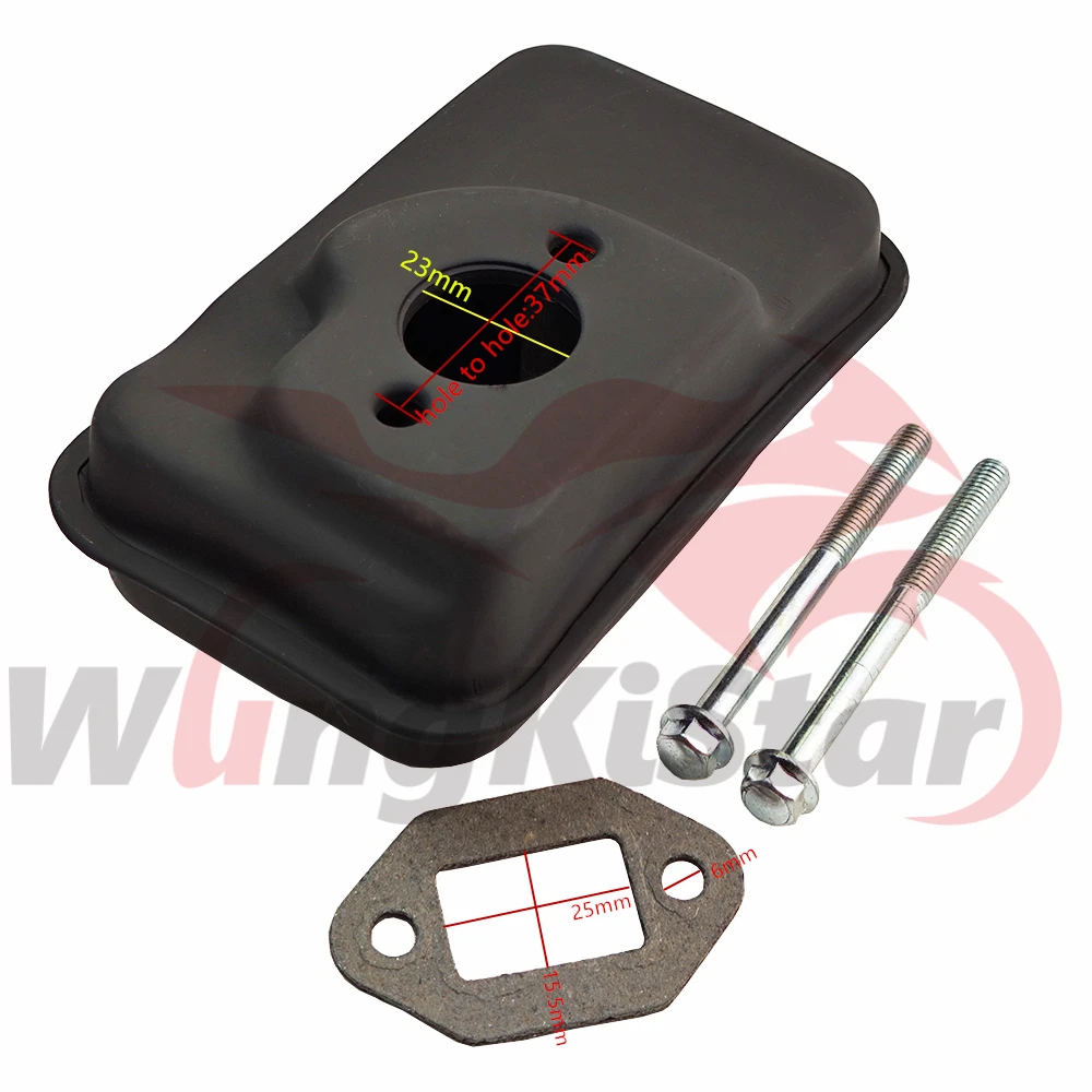 

Motorcycle Exhaust Pipe Muffler Box & Screws Gasket For 47-49cc 2 Stroke Engine Pocket Pit Dirt Bike Mini Quad Minimoto Scooter