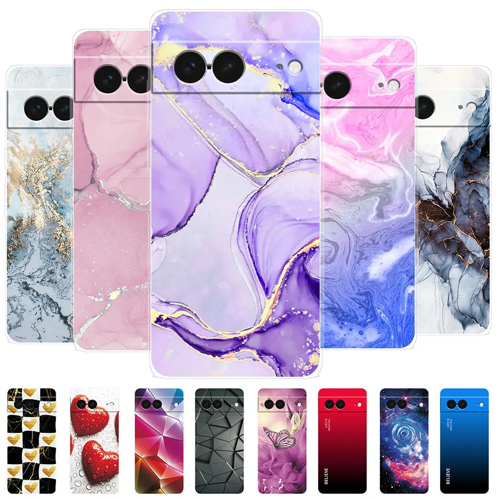 Чехол для Pixel 7 Прозрачный мягкий силиконовый чехол для телефона Pixel 7 Pro задний Чехол для Pixel 7 Pixel 7 Pro Чехол с милым цветочным бампером