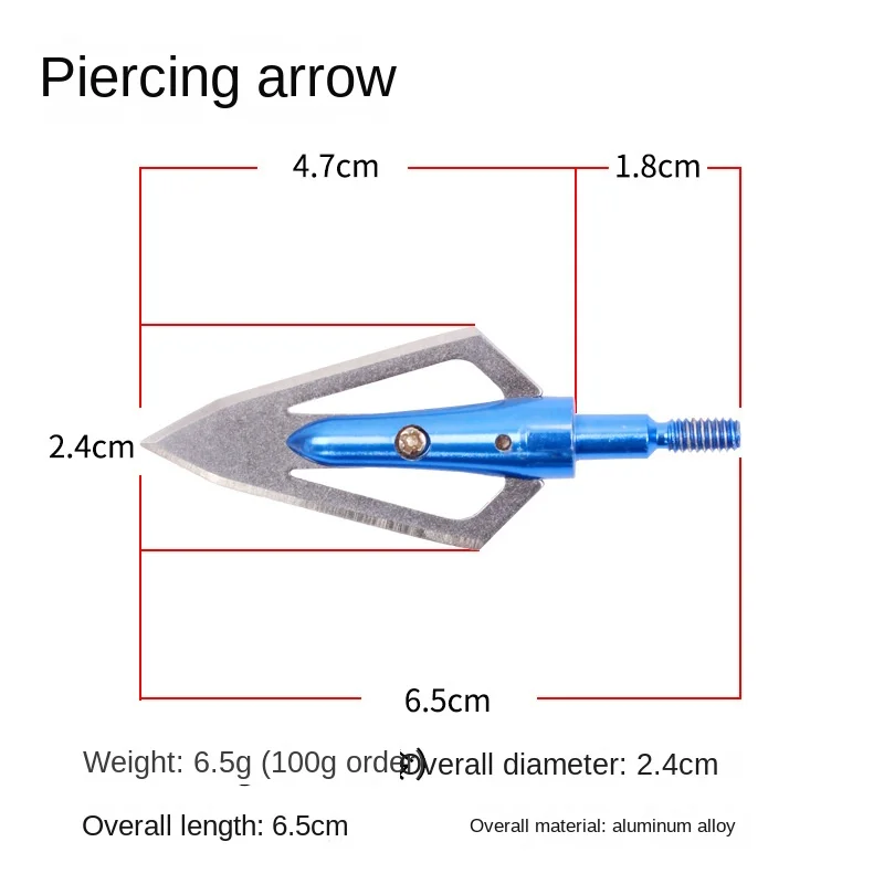 2pcs/3pcs Stainless Steel Arrow Head 2 blades Broadheads 100 grain Hunting Arrowhead Tips for Compound bow Archery - купить по