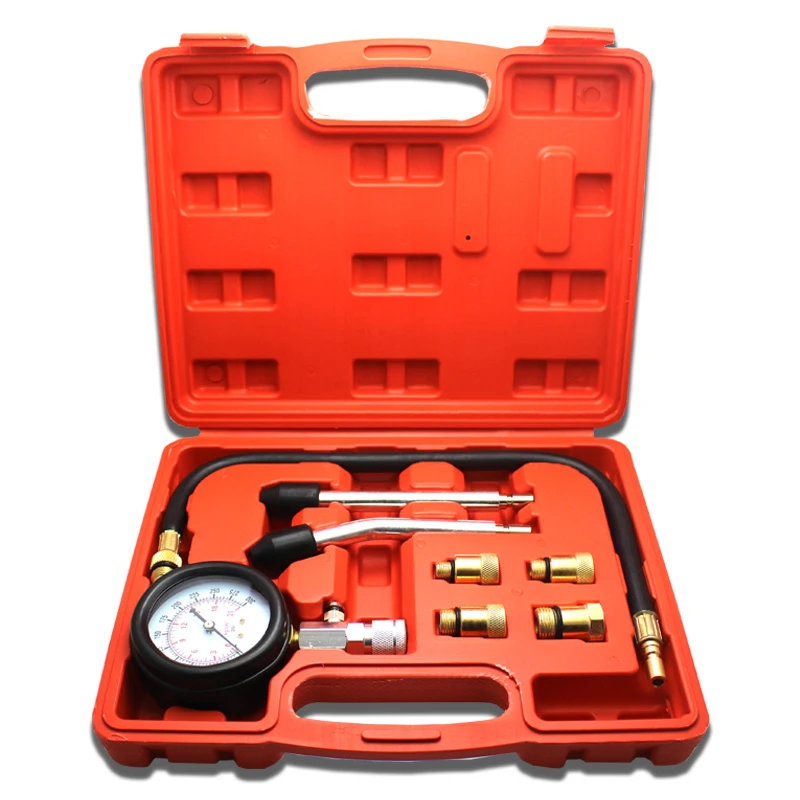 

Автомобильный тестер сжатия двигателя Автомобильный бензиновый газовый цилиндр Автомобильный манометр тестер автомобильный тестовый Комплект 0-300 фунтов на кв. дюйм запчасти