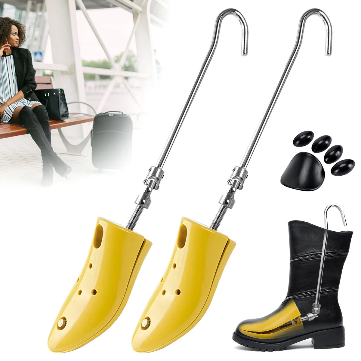 

2 шт. растяжки для обуви с аксессуарами, регулируемые растяжки для обуви, унисекс, портативный разбрасыватель обуви