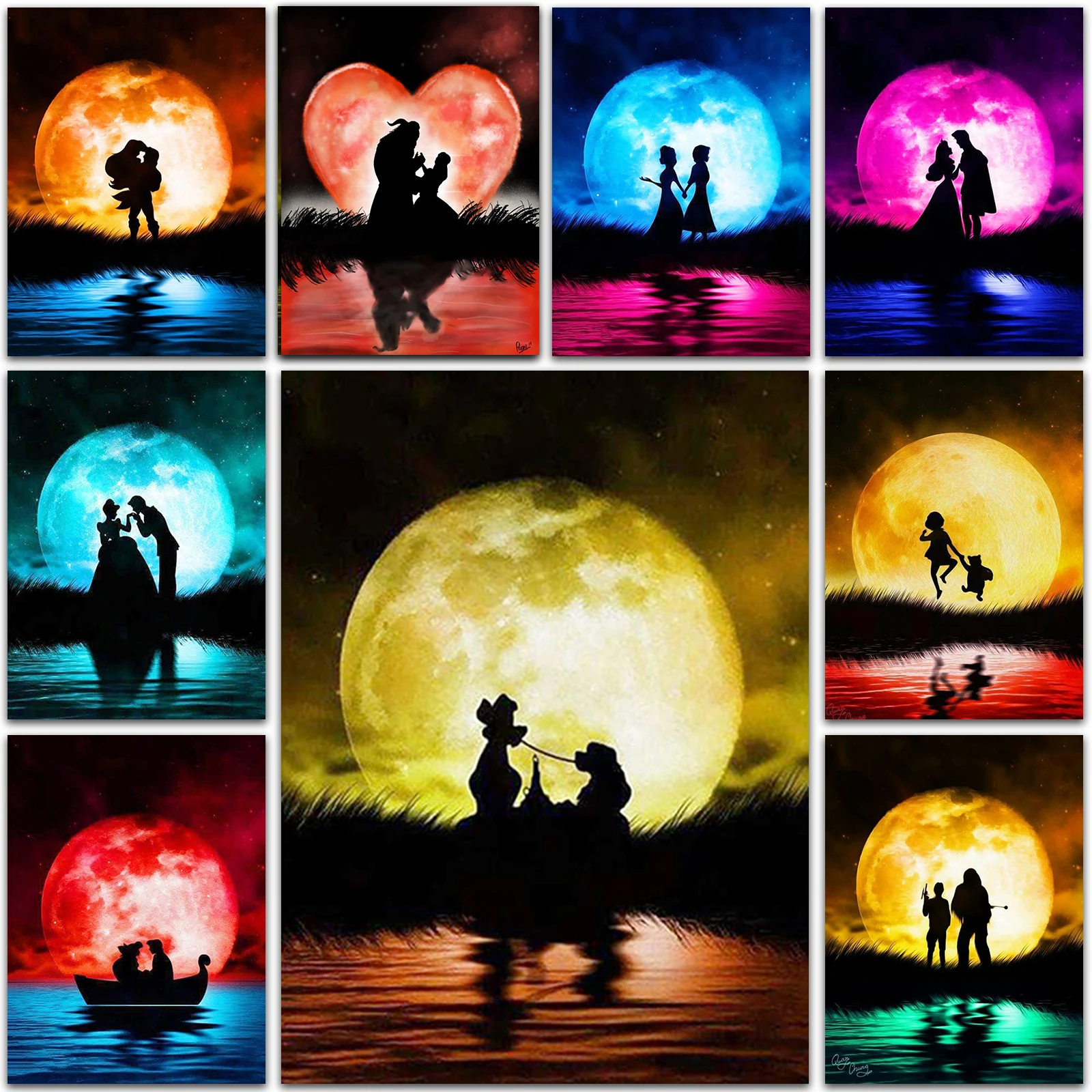 

5D DIY Diamond Painting Disney Princess Mickey Mouse Frozen Full Square&Round Diamond mosaic embroidery Cross stitch home decor