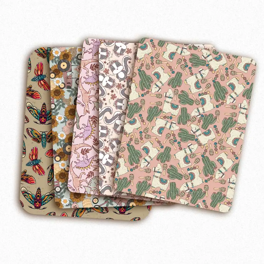 

IBOWS Polyester Cotton Sheet Hand-drawn Animal Butterfly Printed Cloth Fabric Patchwork Home Textile DIY Mask Bag Craft 45*145cm