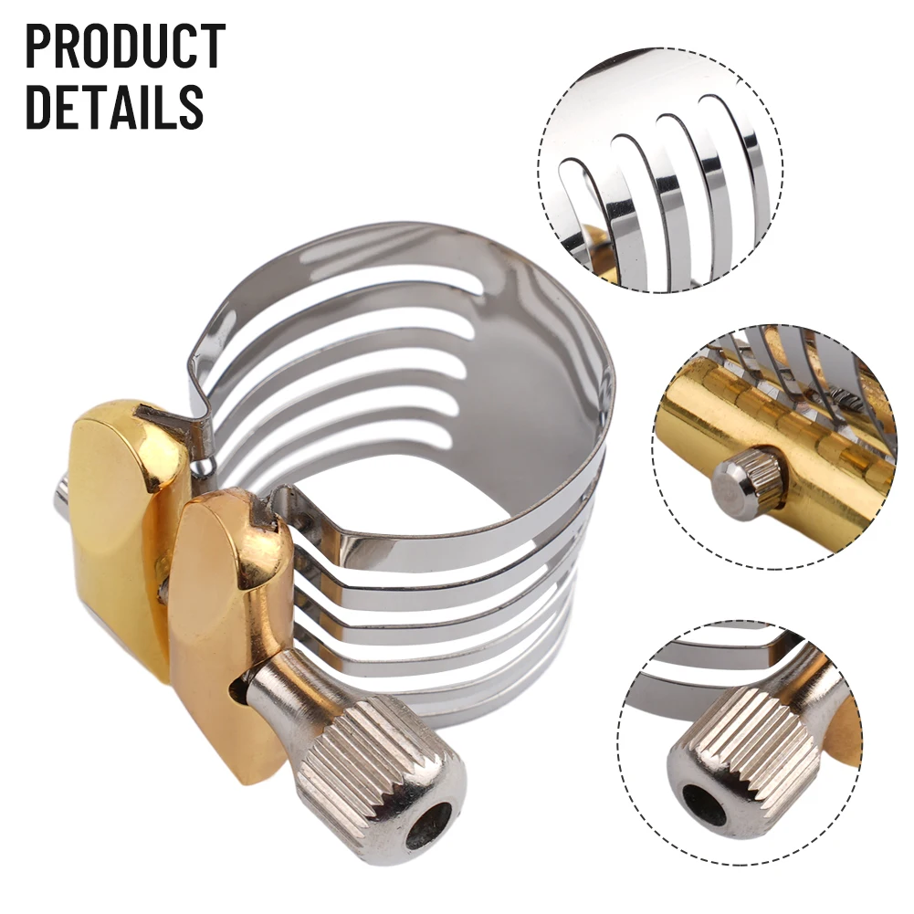 

Metal Adjustable Saxophone Ligature Clip For Tenor Alto Soprano Sax Mouthpiece Replacement Musical Instruments Parts