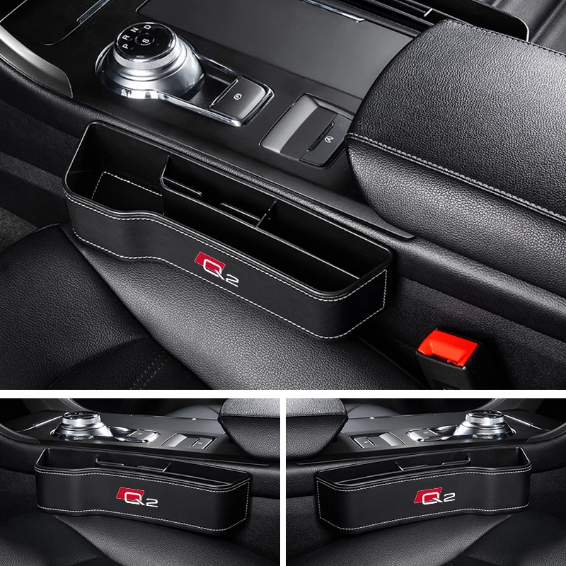 

PU Leather Auto Seat Gap Storage Box Seat Seam Box For Audi Sline RS Quattro Q2 Q3 Q5 Q7 Q8 A1 A3 A4 A5 A6 A7 A8 S3 S4 S5 RS3 8V