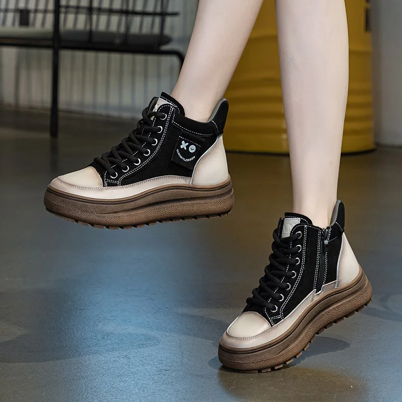 DRKANOL/женские короткие ботинки ручной работы в стиле ретро зимняя теплая обувь